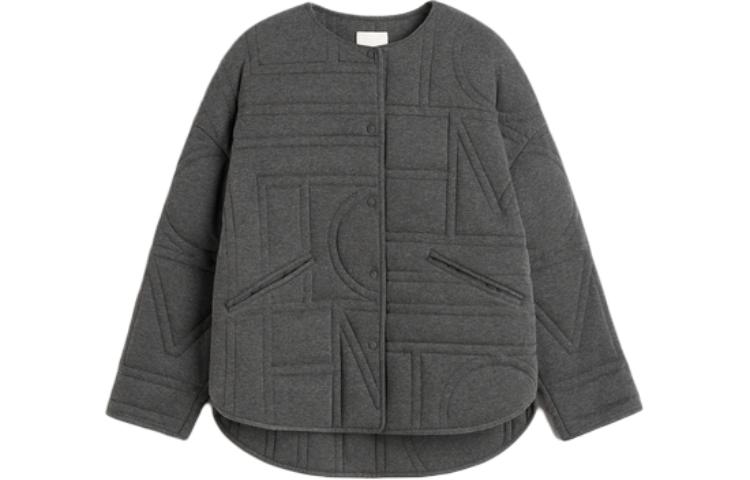 (Women) TOTEME SS24 Quilted Loose Knit Jacket  Light Grey Weekend Capsule. 241WRO1116FB0139019