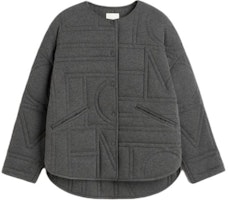 (Women) TOTEME SS24 Quilted Loose Knit Jacket Light Grey Weekend Capsule. 241WRO1116FB0139019 (Women) TOTEME SS24 Quilted Loose Knit Jacket Light Grey Weekend Capsule. 241WRO1116FB0139019