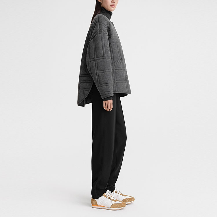 Purchase (W) Chaqueta Acolchada de Punto Suelto TOTEME SS24 Gris Claro Weekend Capsule. 241WRO1116FB0139019