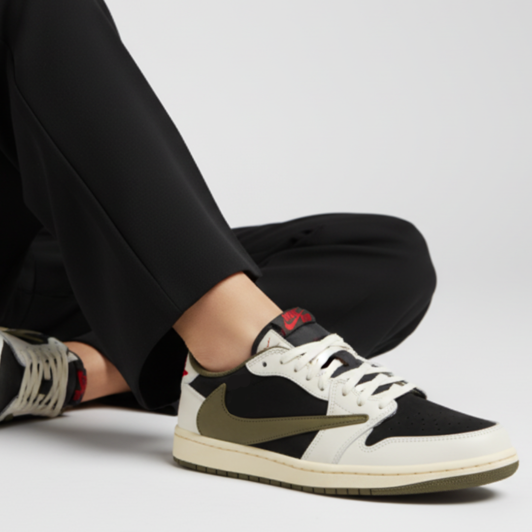 Order (W) Travis Scott x Air Jordan 1 Low OG 'Olive' Lelaki DZ4137-106