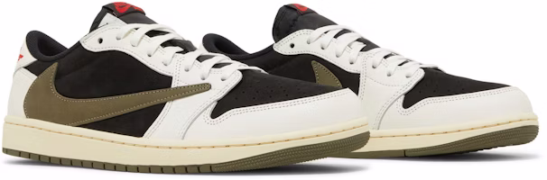 (W) Travis Scott x Air Jordan 1 Low OG 'Olive' Lelaki DZ4137-106 2