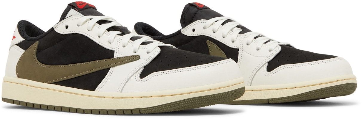 (Women) Travis Scott x Air Jordan 1 Low OG 'Olive' DZ4137-106 2