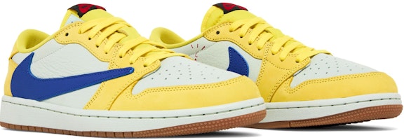 (W) Travis Scott x Air Jordan 1 Retro Low OG SP 'Canary' Kuning DZ4137-700 2