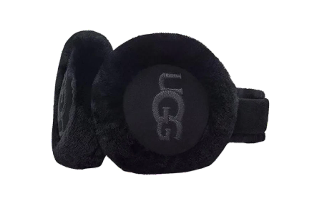 (Women) UGG  Black Embroidered Logo Earmuffs 20955-BLK