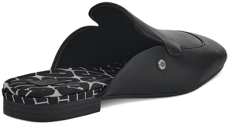 UGG 頭層牛皮 圓頭方跟 時尚涼鞋 女式 黑色 Shop UGG 頭層牛皮 圓頭方跟 時尚涼鞋 女式 黑色