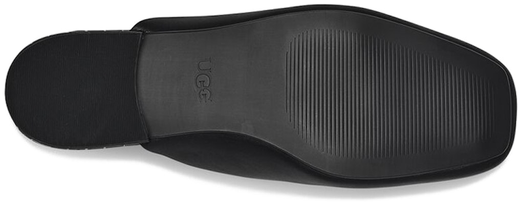 UGG 頭層牛皮 圓頭方跟 時尚涼鞋 女式 黑色 Details for UGG 頭層牛皮 圓頭方跟 時尚涼鞋 女式 黑色