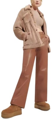 (W) Abrigo Chaqueta Marrón Sólido de Manga Larga con Botones UGG. 1147290-TNGY Lookbook (W) Abrigo Chaqueta Marrón Sólido de Manga Larga con Botones UGG. 1147290-TNGY