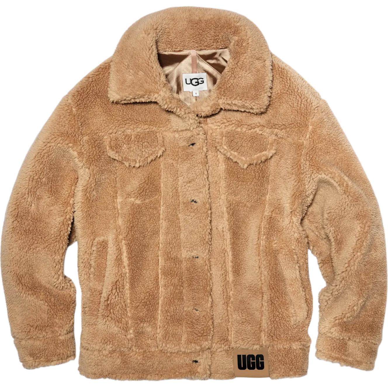 Order (W) UGG 实色翻领单排扣长袖夹克 浅棕色 1113951-CAM