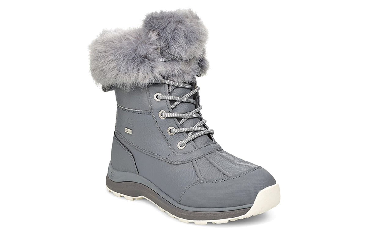 Lookbook UGG Adirondack Boot III Fluff 雪地靴 女款 藍灰色