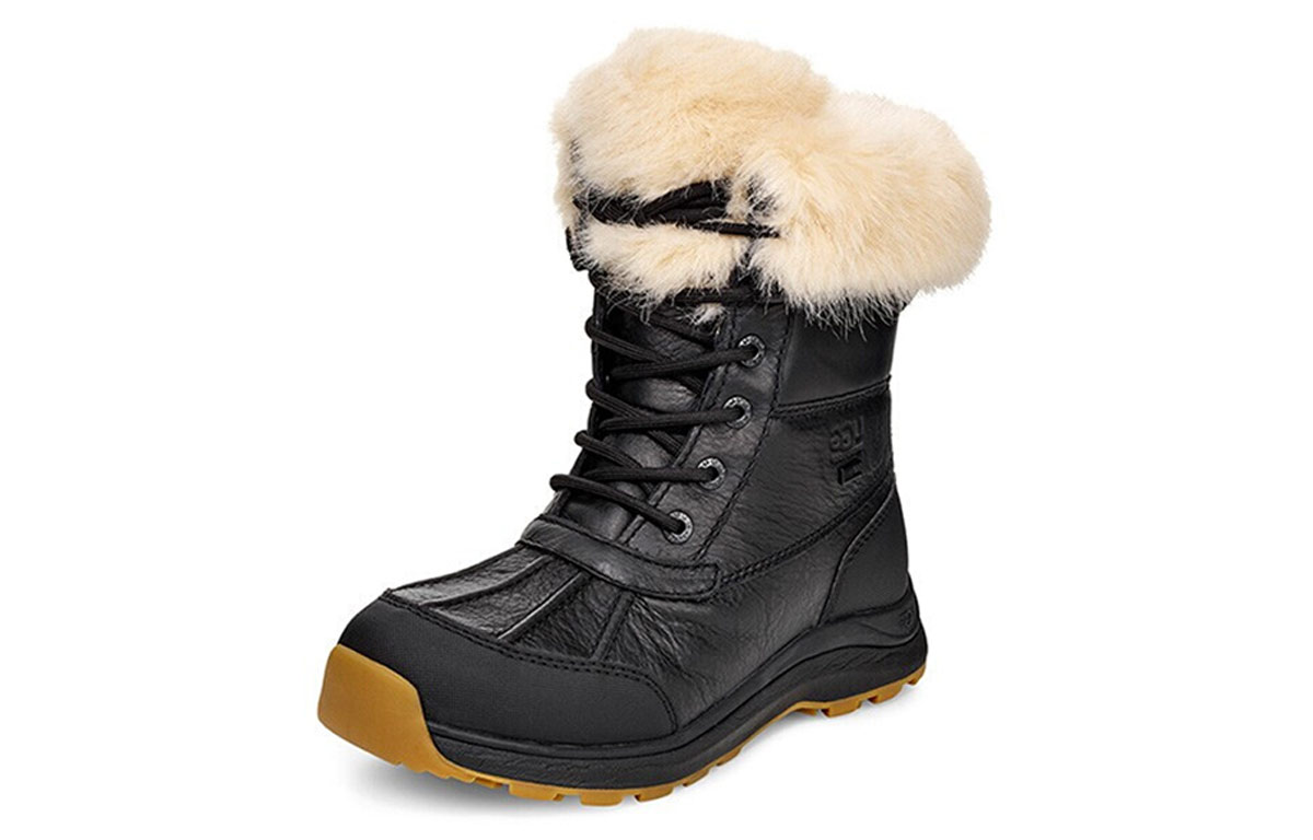 Lookbook (W) UGG Adirondack III Bottes Noires Doublées Fausse Fourrure Chaude. 1103849-BLK