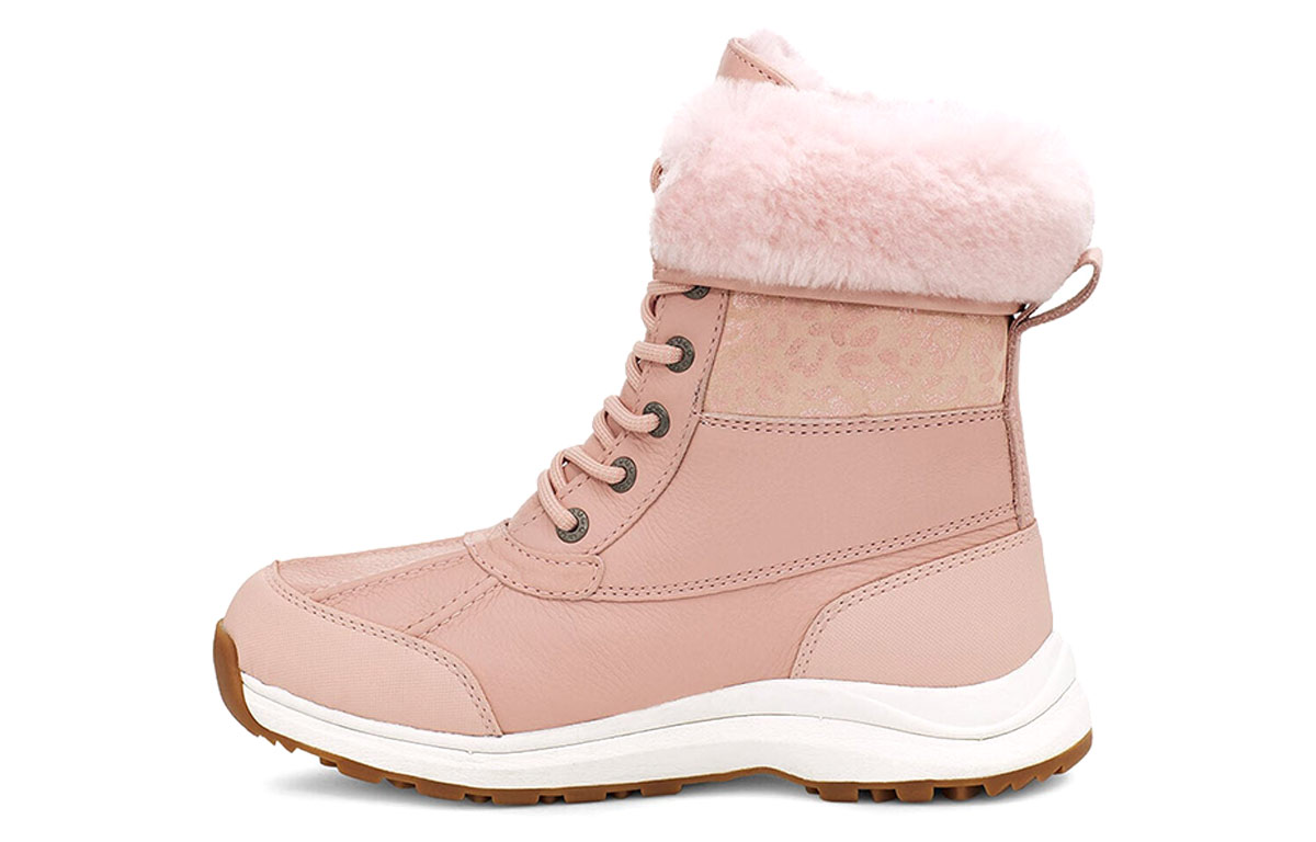 (Women) UGG Adirondack III Snow Leopard Pink Red 1112311-QRT