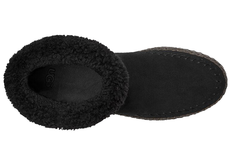 Shop UGG Ailish 平底拉鍊雪地靴 女款 黑色