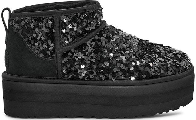 (W) UGG Ultra Mini Chunky Sequin Kasut Berkilau 1135060-BLK Order (W) UGG Ultra Mini Chunky Sequin Kasut Berkilau 1135060-BLK