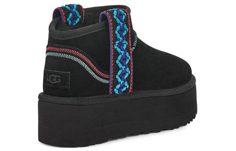 Shop (W) UGG Klasik Ultra Mini Braid Plat 'Hitam' 1138491-BLK