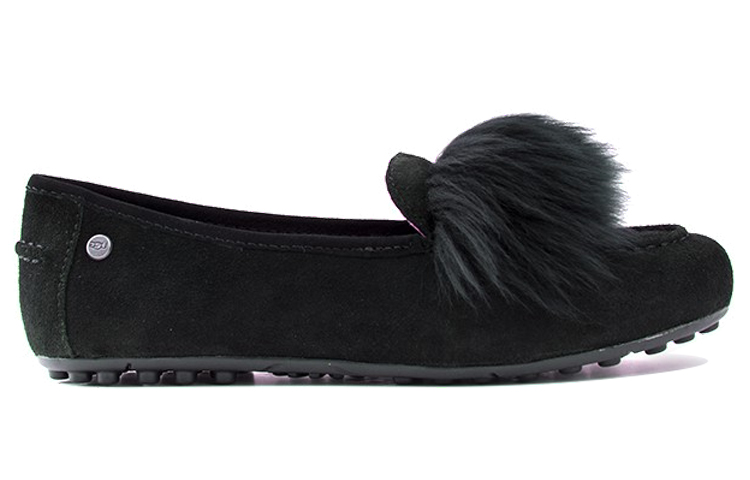 Order (W) UGG Ansley Bow '闪耀栗色' 女士豆豆鞋 1102689-BLK