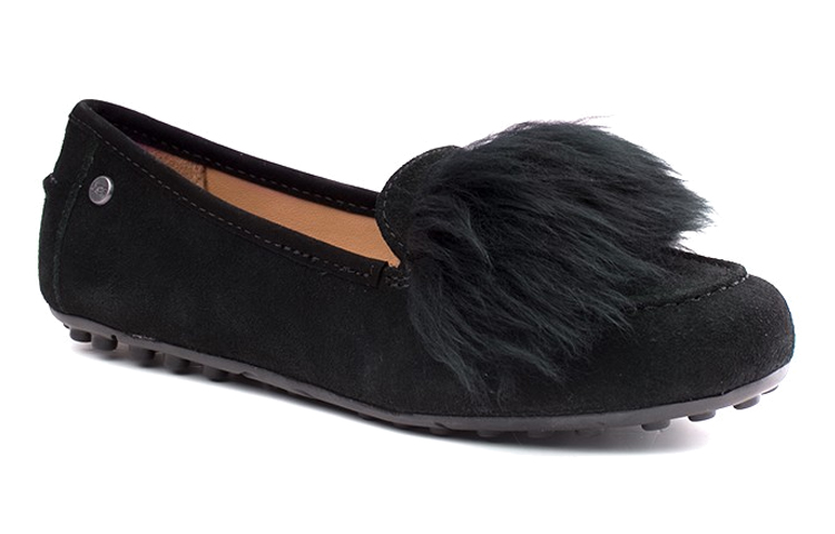 Lookbook (W) UGG Ansley Bow '闪耀栗色' 女士豆豆鞋 1102689-BLK