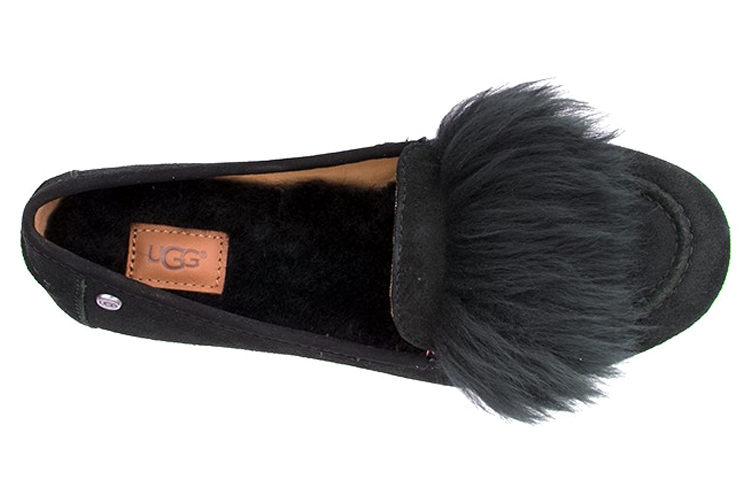 Shop (W) UGG Ansley Bow '闪耀栗色' 女士豆豆鞋 1102689-BLK