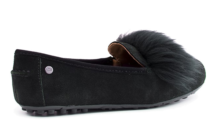 Purchase (W) UGG Ansley Bow '闪耀栗色' 女士豆豆鞋 1102689-BLK