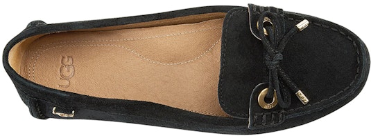 UGG Ansley Bow Glimmer 防滑透氣 一腳蹬休閒平底鞋 女款 黑色 Shop UGG Ansley Bow Glimmer 防滑透氣 一腳蹬休閒平底鞋 女款 黑色