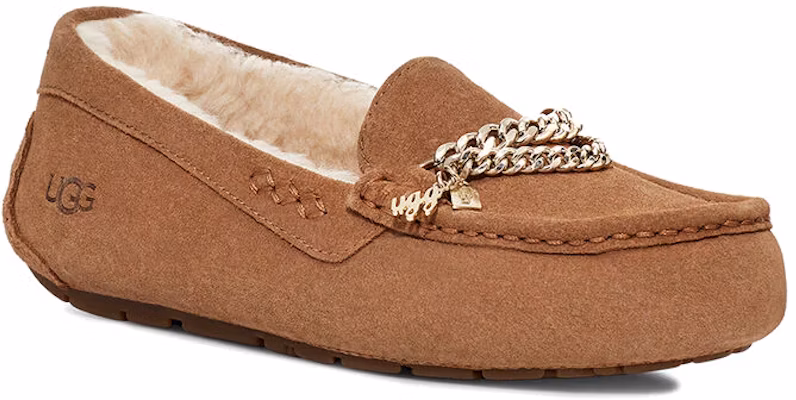 UGG Ansley Bow Glimmer 簡約舒適豆豆鞋 女款 栗色 Lookbook UGG Ansley Bow Glimmer 簡約舒適豆豆鞋 女款 栗色