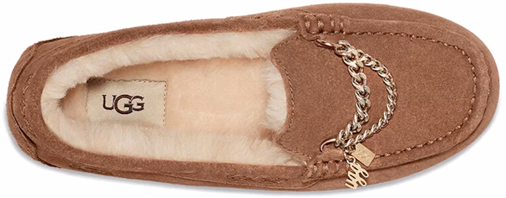 UGG Ansley Bow Glimmer 簡約舒適豆豆鞋 女款 栗色 Shop UGG Ansley Bow Glimmer 簡約舒適豆豆鞋 女款 栗色