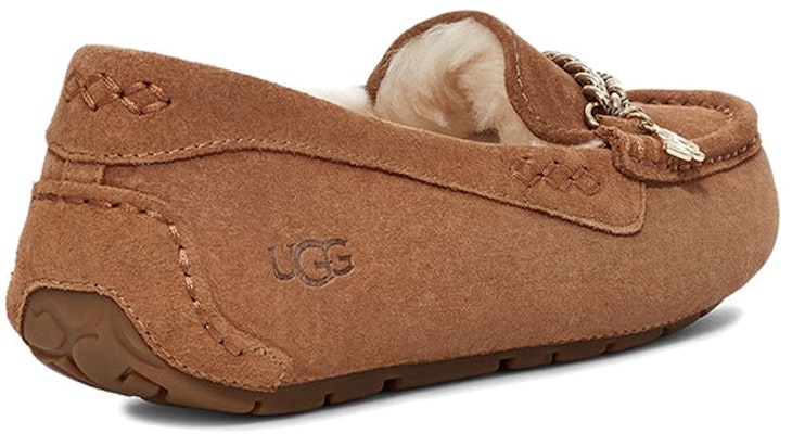 UGG Ansley Bow Glimmer 簡約舒適豆豆鞋 女款 栗色 Purchase UGG Ansley Bow Glimmer 簡約舒適豆豆鞋 女款 栗色