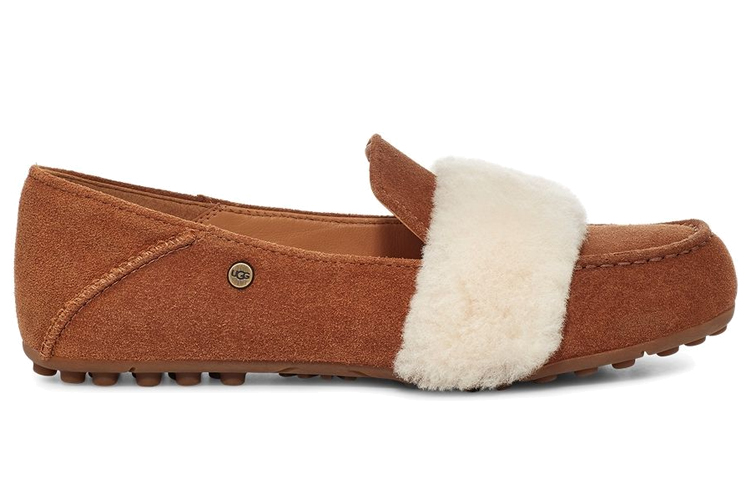 Order (W) UGG Ansley Bow Glimmer 'Chestnut Fleece Lined' Berbulu Coklat Tua 1117930-CHE