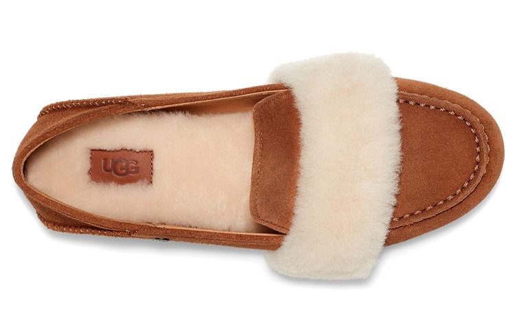 Shop (W) UGG Ansley Bow Glimmer 'Chestnut Fleece Lined' Berbulu Coklat Tua 1117930-CHE