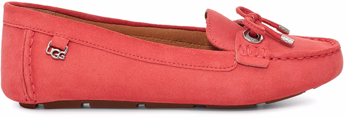UGG Ansley Bow Glimmer 透氣耐磨 懶人豆豆休閒平底鞋 女款 紅色 Order UGG Ansley Bow Glimmer 透氣耐磨 懶人豆豆休閒平底鞋 女款 紅色