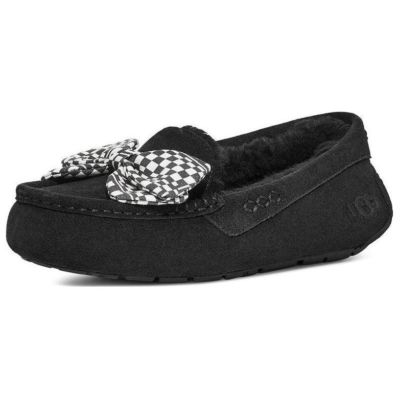 Order (W) UGG Ansley Bow Pantoffels ''Zwart Wit'' 1138117-BLK