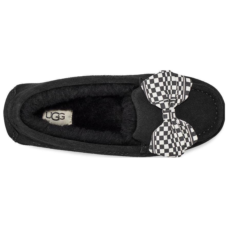 Lookbook (W) UGG Ansley Bow Pantoffels ''Zwart Wit'' 1138117-BLK