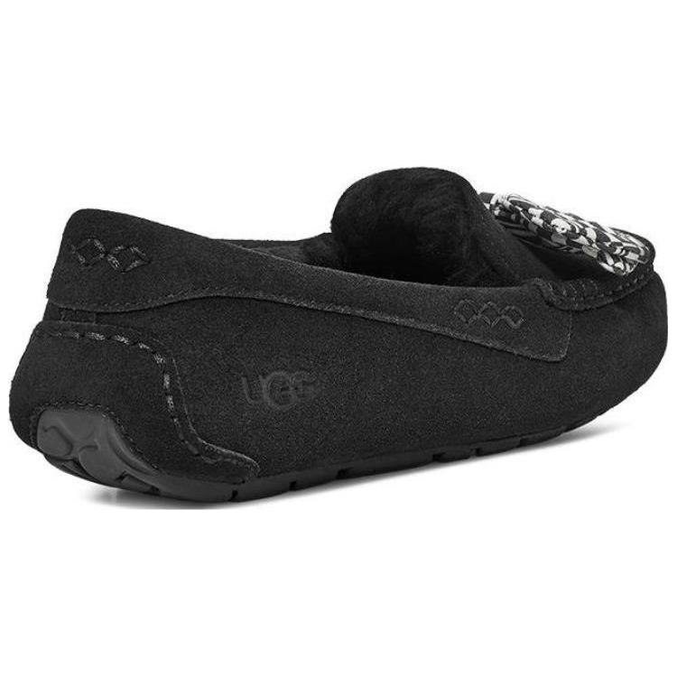 Shop (W) UGG Ansley Bow Pantoffels ''Zwart Wit'' 1138117-BLK