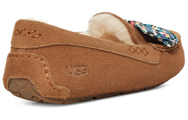 Shop (W) UGG Ansley Bow Slippers 'Tan Blue' - Selipar UGG Ansley Bow 'Coklat Biru' 1138117-CHE