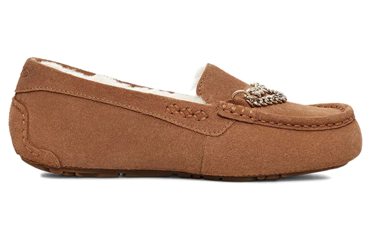 Order (W) UGG Ansley Chain Loafer ''Chestnut'' Damen Slipper Braun 1127330-CHE