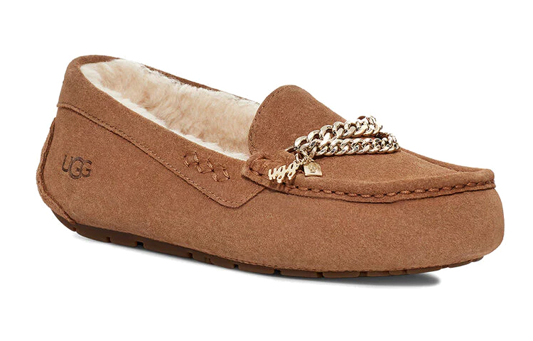 Lookbook (W) UGG Ansley Chain Loafer ''Chestnut'' Damen Slipper Braun 1127330-CHE