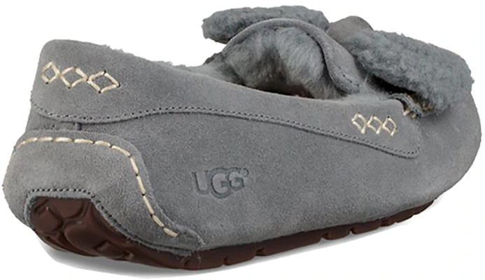 (W) UGG Ansley Grijze Pantoffels met Vacht Strik 1019758-GYS Shop (W) UGG Ansley Grijze Pantoffels met Vacht Strik 1019758-GYS