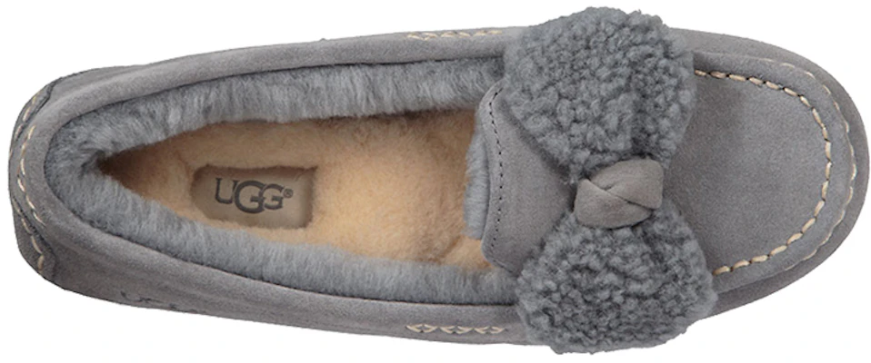 (W) UGG Ansley Grijze Pantoffels met Vacht Strik 1019758-GYS Purchase (W) UGG Ansley Grijze Pantoffels met Vacht Strik 1019758-GYS