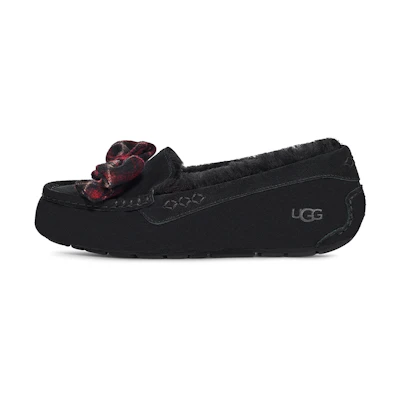 (W) UGG Ansley Plaid Bow 'Black'