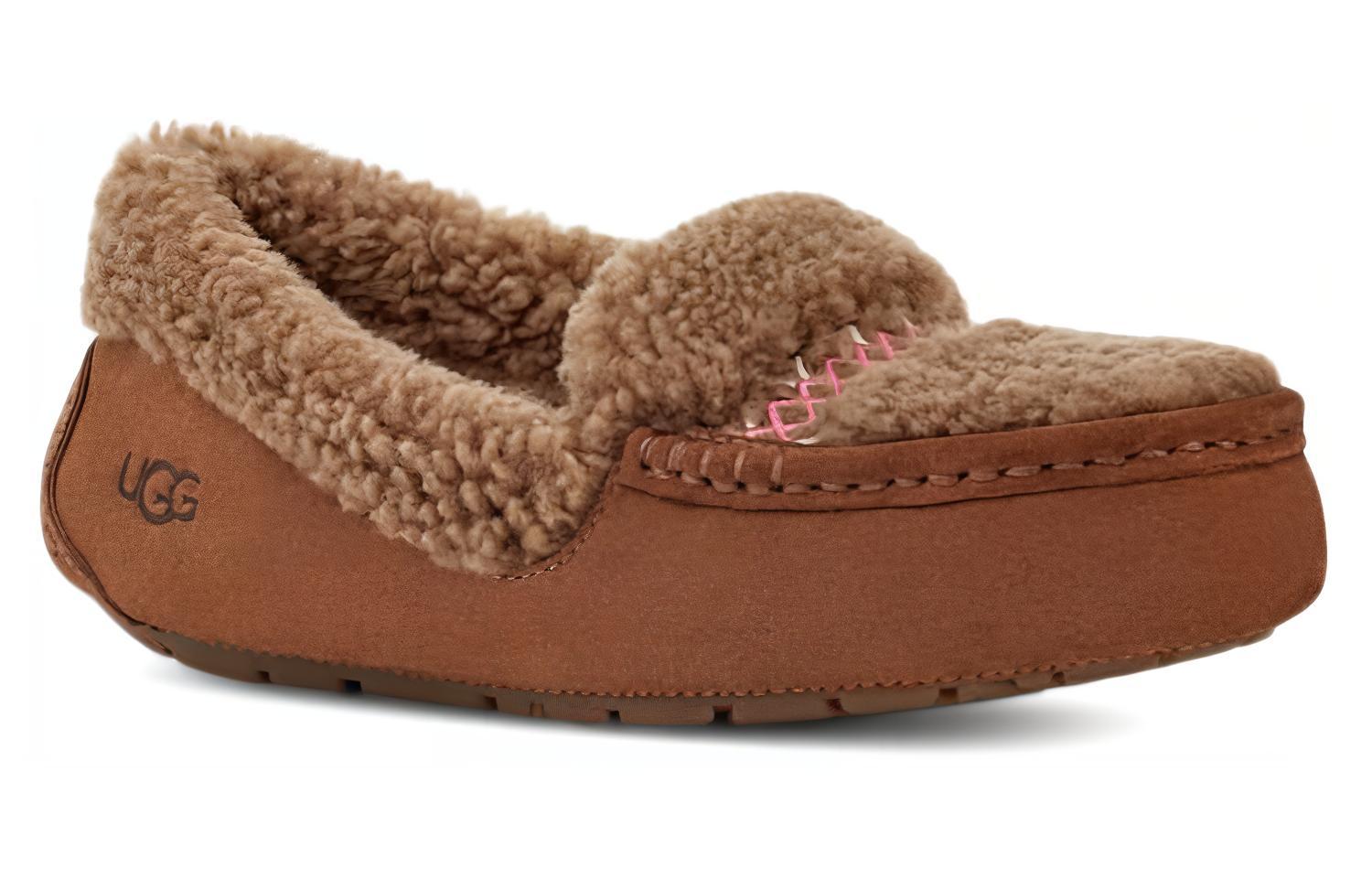 Lookbook (W) UGG Ansley Slipper Heritage Braid Hardwood - Pantuflas Trenzadas Mujer. 1143975-HWD