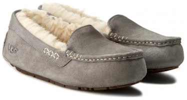 UGG ANSLEY 拖鞋 絨面 簡約舒適 休閒單鞋 女款 淺灰色 Order UGG ANSLEY 拖鞋 絨面 簡約舒適 休閒單鞋 女款 淺灰色