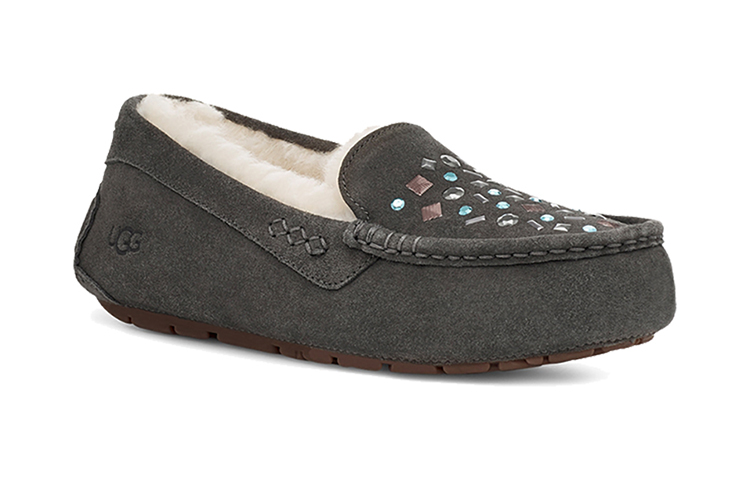 Lookbook (W) UGG Ansley Stud 2 (Rivets) Slip On Kelabu 1119100-CHRC