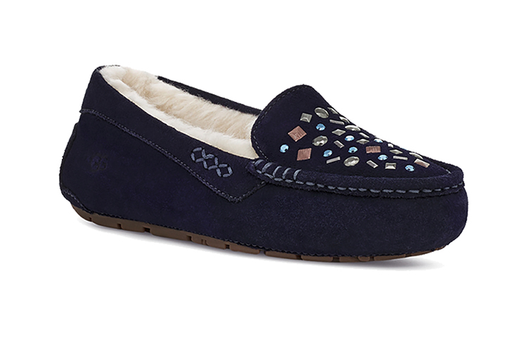 Lookbook (W) UGG Ansley Stud 2 (Rivets) Kasut Gelangsar Biru Tua 1119100-MDL