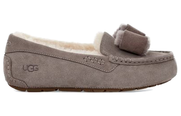 Order UGG Ansley Twinface Bow 安思麗 雙面羊皮 蝴蝶結款 低筒平底鞋 女款 藍灰色 加絨