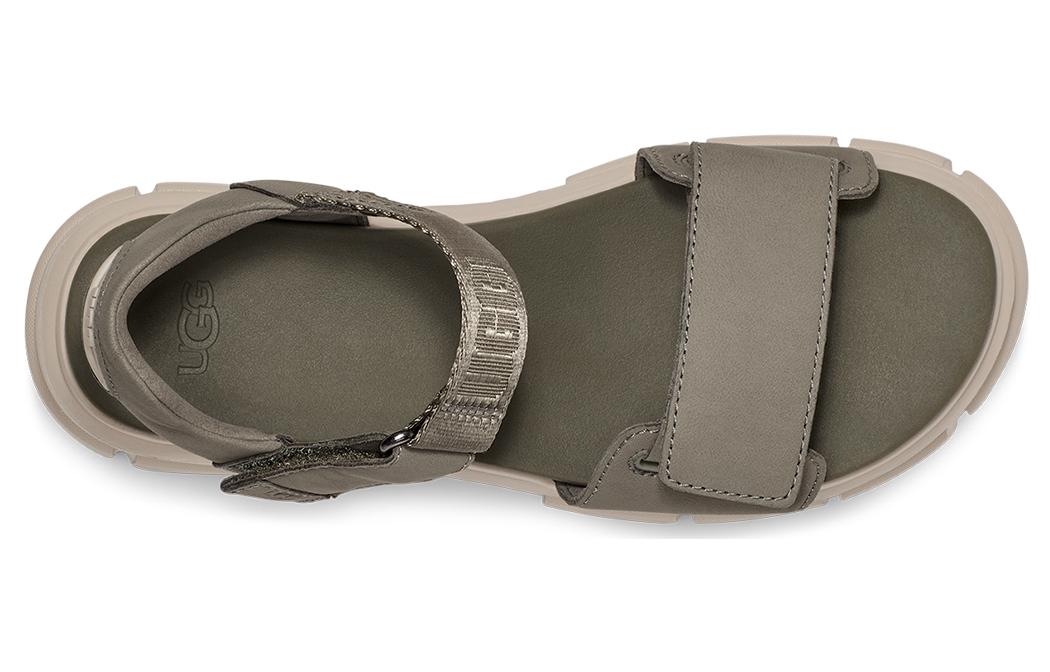 Lookbook UGG 織物 百搭簡約 時尚涼拖 女款 苔綠色