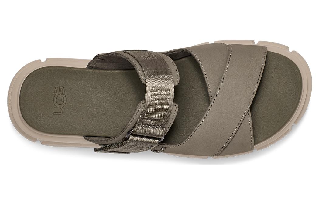 Lookbook UGG 編織布 簡約舒適 時尚涼鞋 女款 苔綠色