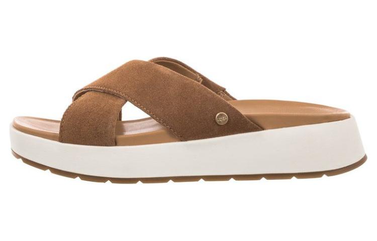 (Women) UGG Australia W Emily 'Brown Fur Comfort Fashion Slide' 1119745-CTSD