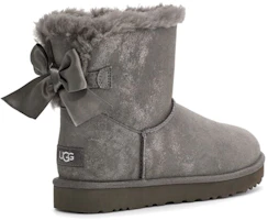 Purchase UGG Bailey Bow Glimmer 絨面 休閒舒適 短中筒 雪地靴 女款 炭灰色