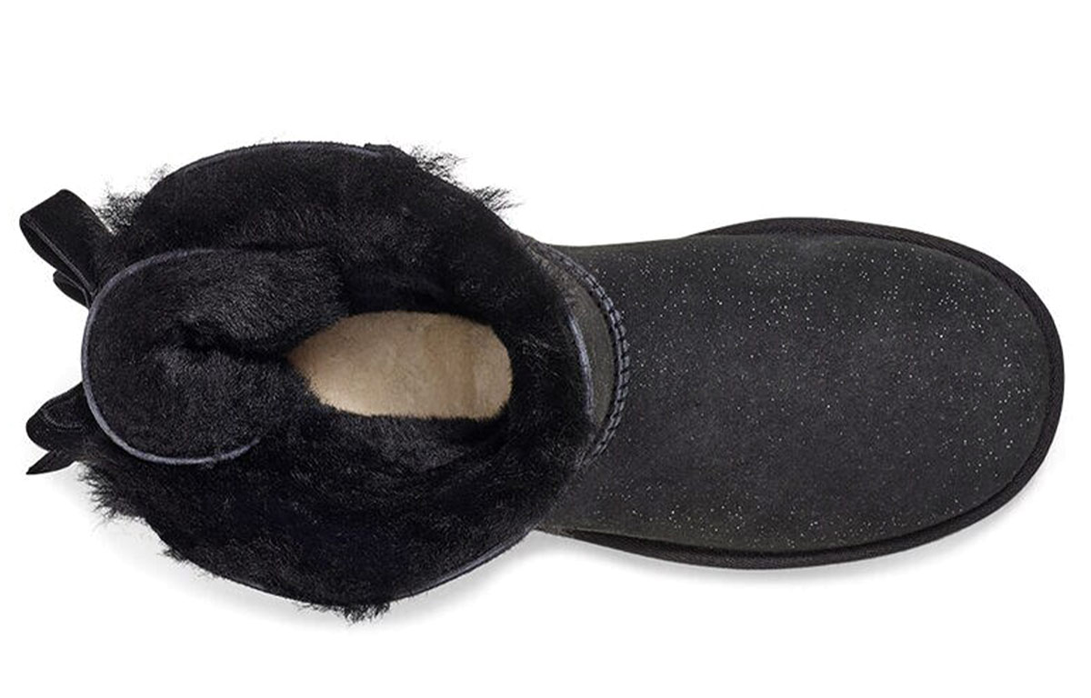 (W) UGG Bailey Bow II Black Pink Snow Boots 圖 5