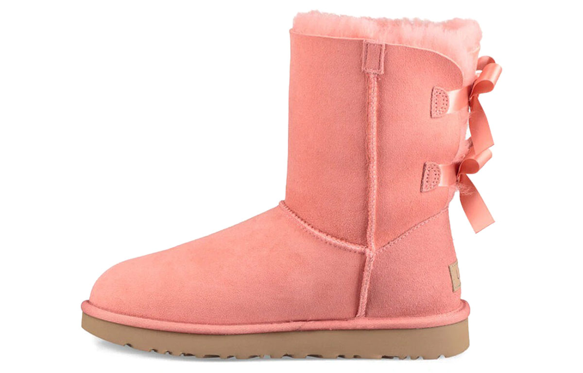 (W) UGG Bailey Bow II Fleece Lined Pink Red