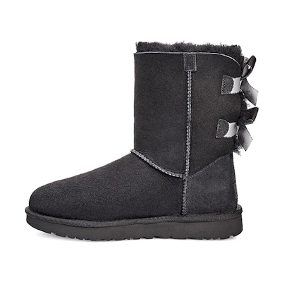 (W) UGG Bailey Bow II Shimmer 'Black Double Bow'